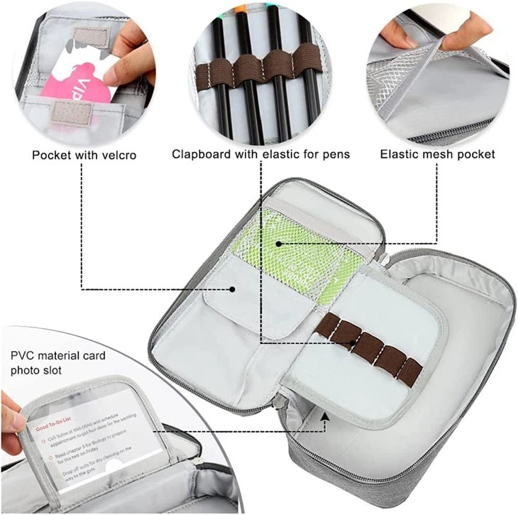 Oxford Cloth Large Storage Pencil Bag